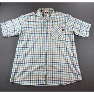 Ecko Unltd Shirt Mens 2XB Short Sleeve Button Up Plaid Casual VTG Y2K